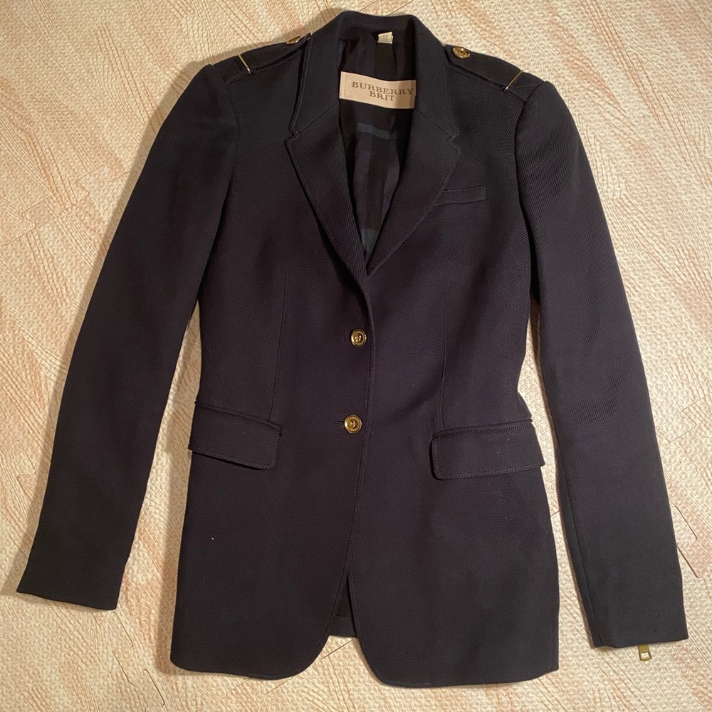 Navy Burberry blazer